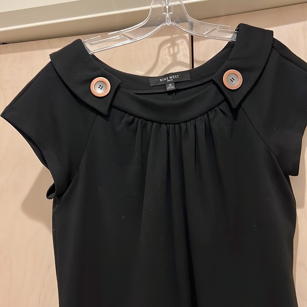 Nine West black Jersey dress size 14 barely worn excellent shape